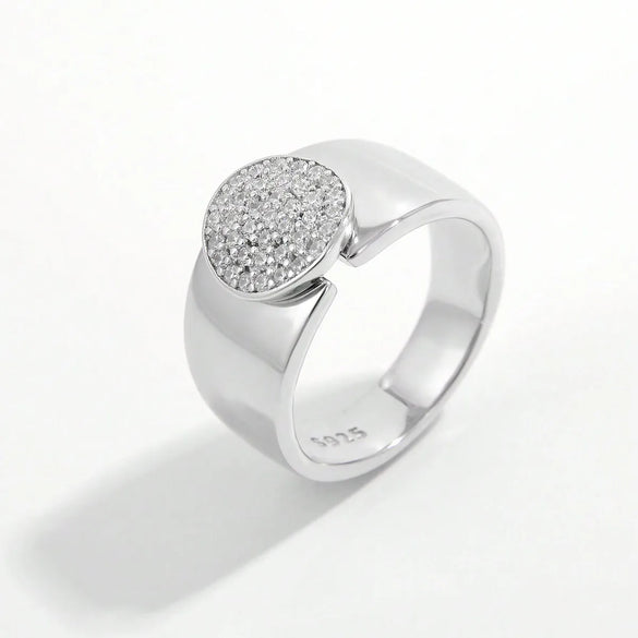 Sterling Silver White Gold Plated Basic Modern Style Classic Style Plating Inlay Triangle Round Star Zircon Rings