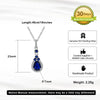Sterling Silver White Gold Plated Glam Luxurious Shiny Water Droplets Handmade Polishing Inlay Zircon Pendant Necklace
