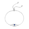 Sterling Silver White Gold Plated Gold Plated Classic Style Inlay Devil'S Eye Eye Zircon Bracelets