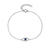 Sterling Silver White Gold Plated Gold Plated Classic Style Inlay Devil'S Eye Eye Zircon Bracelets