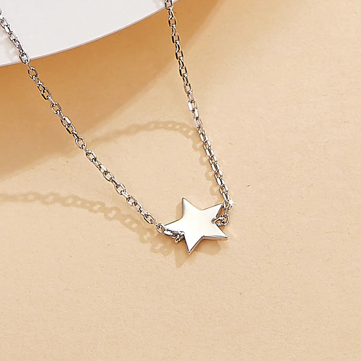 Sterling Silver White Gold Plated Gold Plated Star Bracelets Necklace Jewelry Set