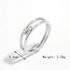 Sterling Silver White Gold Plated Plating Inlay Heart Shape Flower Zircon Rings