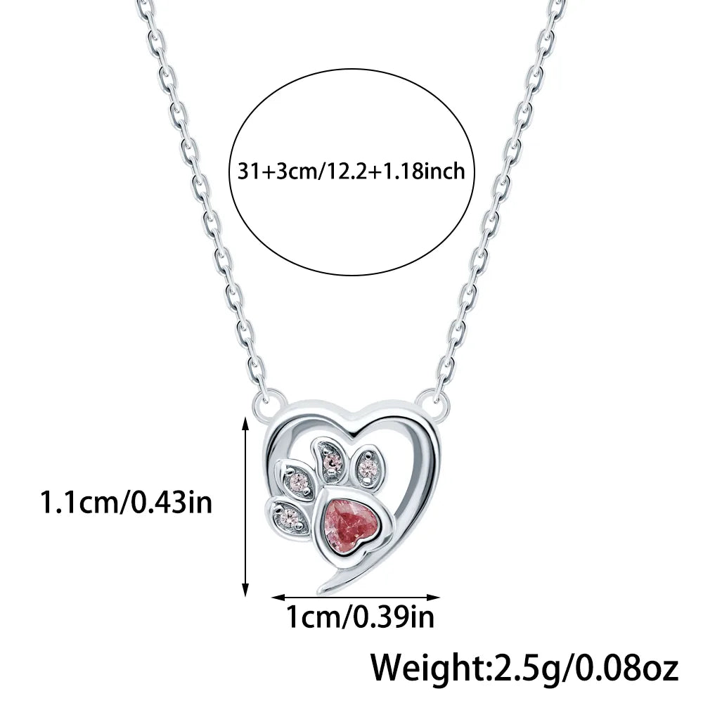 Sterling Silver White Gold Plated Simple Style Classic Style Inlay Heart Shape Zircon Pendant Necklace