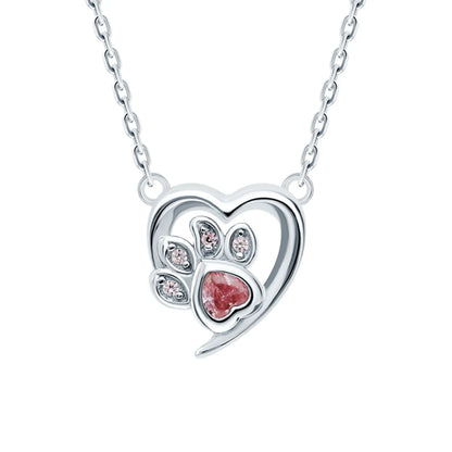 Sterling Silver White Gold Plated Simple Style Classic Style Inlay Heart Shape Zircon Pendant Necklace