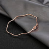 Sterling Silver Women’s Bracelet With Three Tone Wavy Design Elastic Band Minimalist Fashion Hand Jewelry