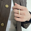 Sterling Silver Women's Freshwater Pearl Multibead Ring