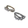 Sterling Silver Women's Freshwater Pearl Multibead Ring