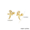 925 Sterling Silver Women's Geometric Zircon Set Earrings