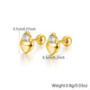 925 Sterling Silver Women's Geometric Zircon Set Earrings