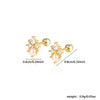 925 Sterling Silver Women's Geometric Zircon Set Earrings