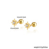 925 Sterling Silver Women's Geometric Zircon Set Earrings