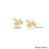 925 Sterling Silver Women's Geometric Zircon Set Earrings
