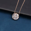 925 Sterling Silver Women’s Necklace With White Shell Fishtail Pendant Geometric Cross Chain Electroplated Collarbone Necklace