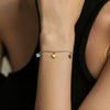 925 Sterling Silver Women's Niche Design Heart Shape Epoxy Love Bracelet