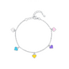 925 Sterling Silver Women's Niche Design Heart Shape Epoxy Love Bracelet