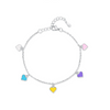 925 Sterling Silver Women's Niche Design Heart Shape Epoxy Love Bracelet