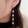 Sterling Silver Women's Rice Bead And Freshwater Pearl Earrings