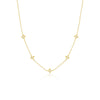Sterling Silver Zircon Cable Chain Inlay Geometric Necklace