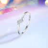 Sterling Silver Zircon Geometric Rings