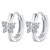 Sterling Silver Zirconia Butterfly Earrings For Women Elegant Animalinspired Fashion Jewelry