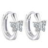 Sterling Silver Zirconia Butterfly Earrings For Women Elegant Animalinspired Fashion Jewelry