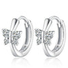 Sterling Silver Zirconia Butterfly Earrings For Women Elegant Animalinspired Fashion Jewelry