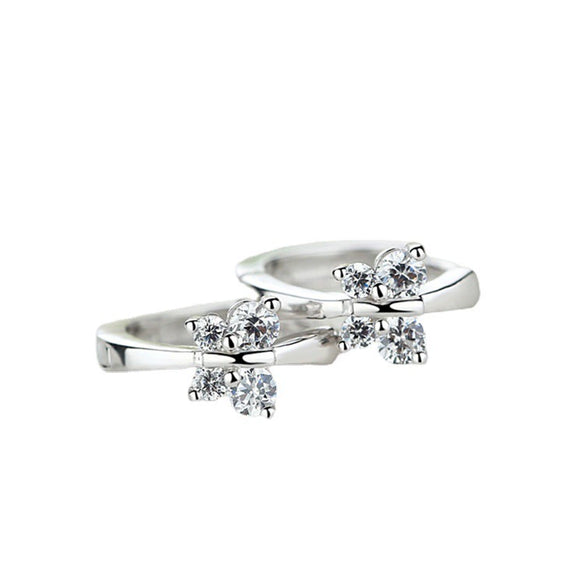 Sterling Silver Zirconia Butterfly Earrings For Women Elegant Animalinspired Fashion Jewelry