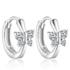 Sterling Silver Zirconia Butterfly Earrings For Women Elegant Animalinspired Fashion Jewelry