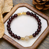 Stone Beaded Handmade Unisex Facet Gem Grey Moonlight Colorful Black Gallstone Lotus Tiger Eye Crystal Bracelet