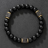 Stone Geometry Handmade Unisex Irregular Black Volcanic Stone Tiger Eye Bracelet