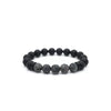 Stone Geometry Handmade Unisex Irregular Black Volcanic Stone Tiger Eye Bracelet