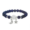 Stone Geometry Handmade Unisex Irregular Black Volcanic Stone Tiger Eye Bracelet