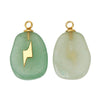 Stone Square Oval Pendant Necklace With Cross Pattern And Electroplating Treatment