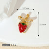 Strawberry Fruit Pendant Necklace Titanium Steel Electroplating Sweet Style