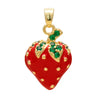 Strawberry Fruit Pendant Necklace Titanium Steel Electroplating Sweet Style