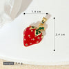 Strawberry Fruit Pendant Necklace Titanium Steel Electroplating Sweet Style