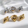 Strawberry Pattern Stainless Steel Electroplated Women's Earrings And Ring Set