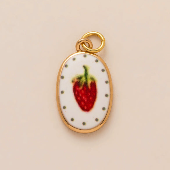 Strawberry Pendant Jewelry Cartoon Series Copper Electroplated Colorful For Women