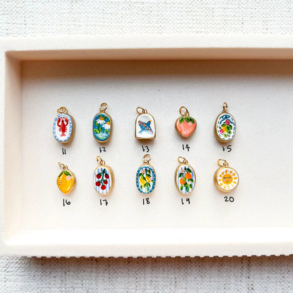 Strawberry Pendant Jewelry Cartoon Series Copper Electroplated Colorful For Women