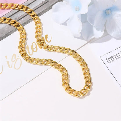 Street Hip-Hop Style Neck Chain Trend Necklace Fashion Simple Thick Chain Necklace Clavicle Chain Wholesale Nihaojewelry