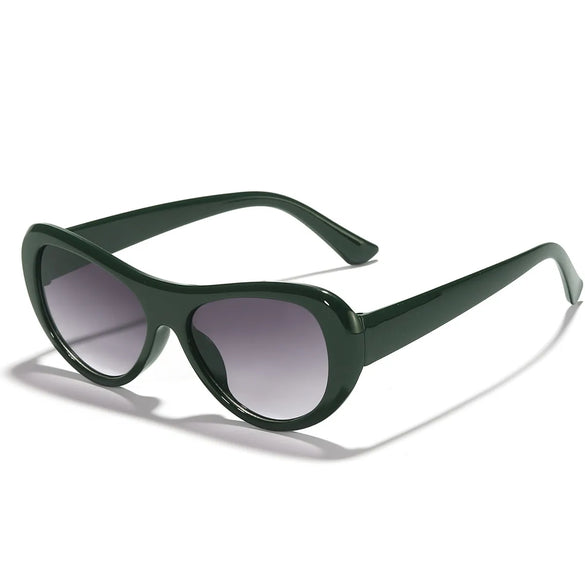 Streetwear Ac Oval Frame Ellipse Full Frame Women'S Sunglasses