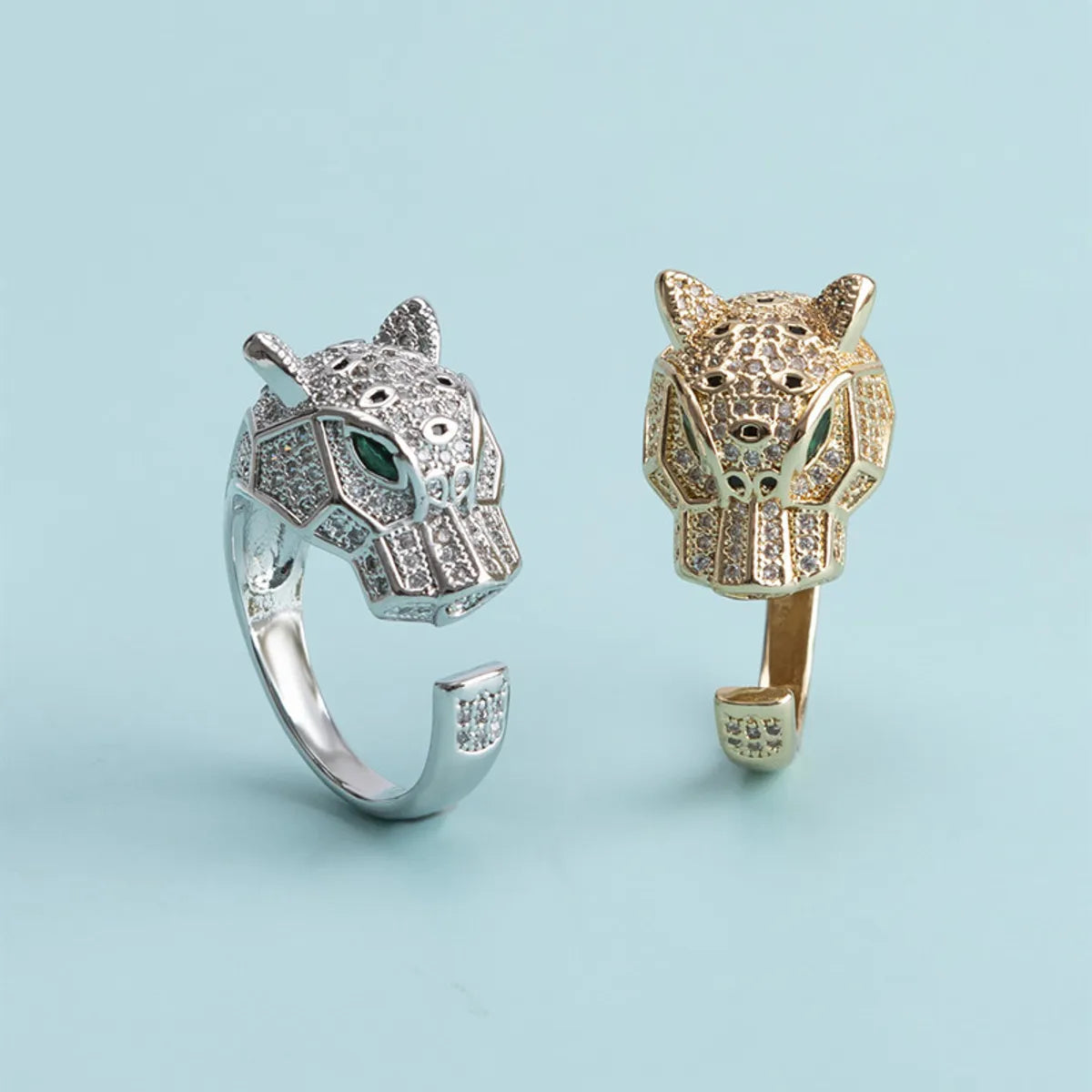 Streetwear Animal Metal Plating Inlay Zircon Unisex Open Rings