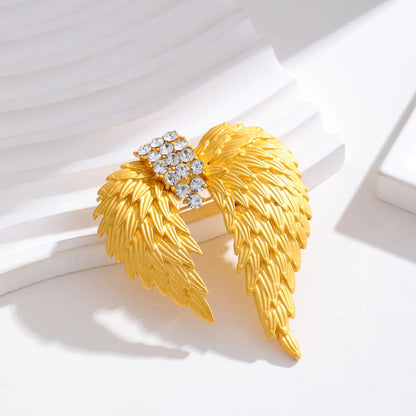 Streetwear Animal Wings Flower Alloy Inlay Rhinestones Unisex Corsage Collar Pin