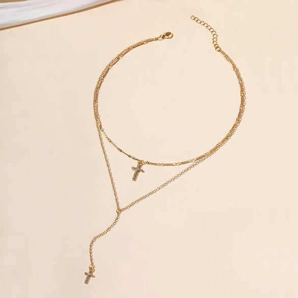 Streetwear Cross Alloy Women's Necklace