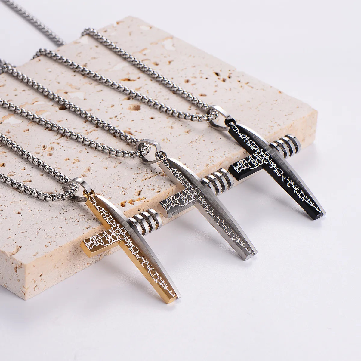 Streetwear Cross 304 Stainless Steel Unisex