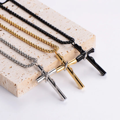 Streetwear Cross 304 Stainless Steel Unisex