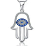 Streetwear Devil'S Eye Hand Sterling Silver Plating Inlay Zircon Pendant Necklace