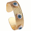 Streetwear Devil'S Eye Plastic Copper Plating Cuff Bracelets