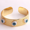 Streetwear Devil'S Eye Plastic Copper Plating Cuff Bracelets