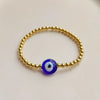 Streetwear Eye Metal Beaded Knitting Women'S Bracelets